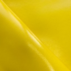 Ткань ПВХ 600 гр/м2 плотная, Жёлтый (Ширина 150см), на отрез  в Павловском Посаде