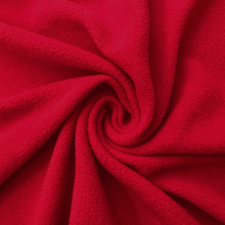 Флис Односторонний 130 гр/м2, цвет Красный (на отрез)  в Павловском Посаде