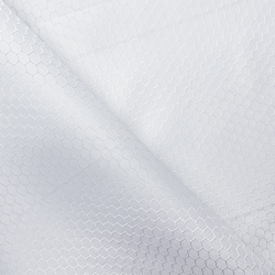 Ткань Оксфорд 300D PU Рип-Стоп СОТЫ, цвет Белый (на отрез)  в Павловском Посаде