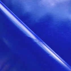 Ткань ПВХ 450 гр/м2, Синий (Ширина 160см), на отрез  в Павловском Посаде