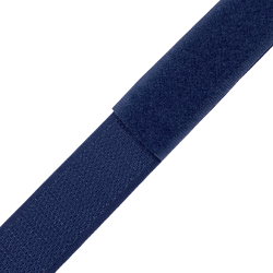 Контактная лента 25мм цвет Тёмно-Синий (Велькро-липучка), на отрез  в Павловском Посаде