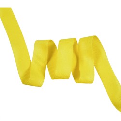 Окантовочная лента-бейка, цвет Жёлтый 22мм (на отрез)  в Павловском Посаде
